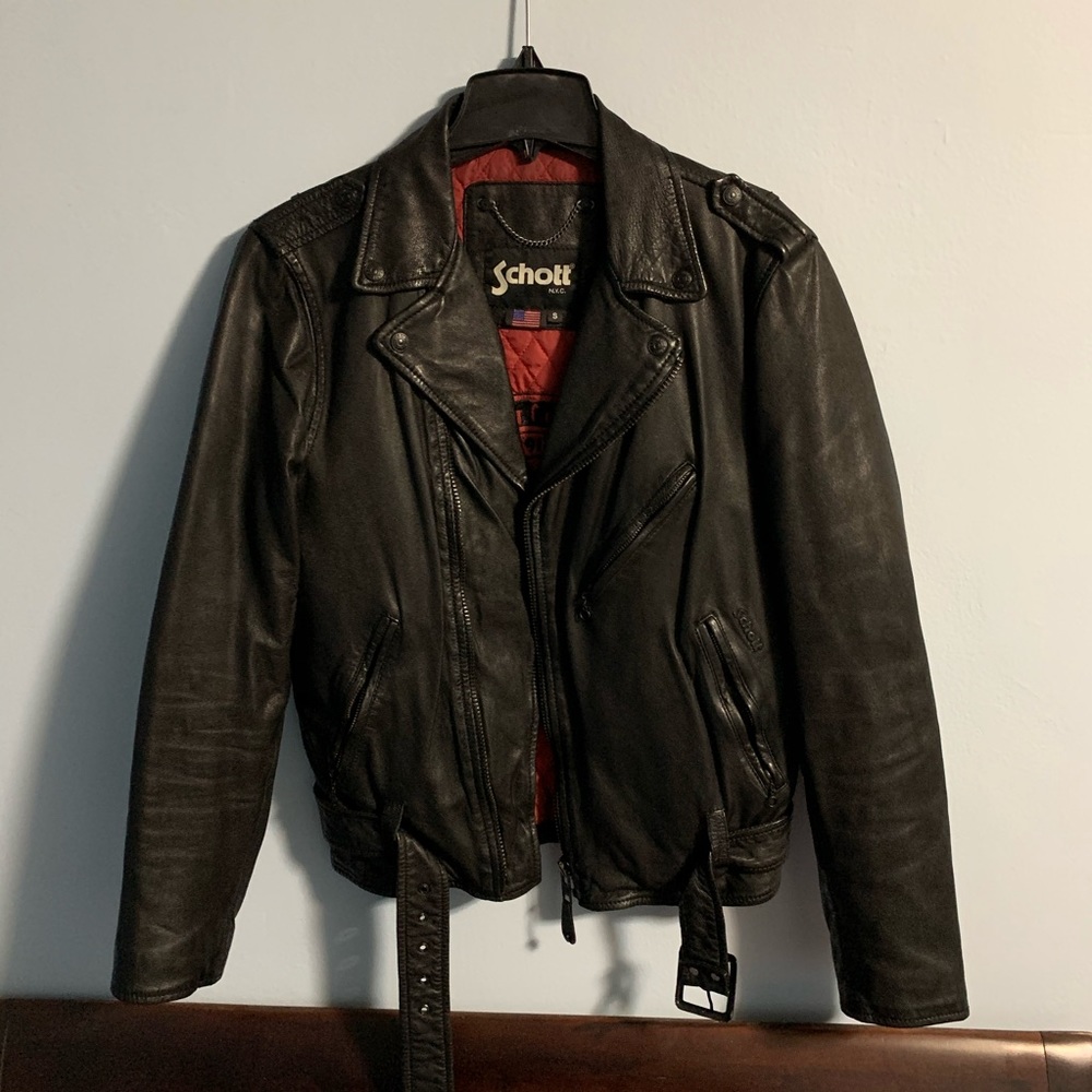 Schott NYC Leather Motorcycle Jacket